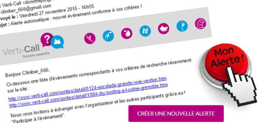 Nouvelle fonctionnalité : alertes !